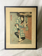 Load image into Gallery viewer, Japanese Vintage Woodblock Print UKIYO-E ca.1840s TOKOYUNI III Samurai Studies C
