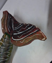 Load image into Gallery viewer, Vintage Unique Mexican Folk Art Mermaid Hand Carved Painted Wood Wall Art 38”
