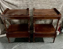 Load image into Gallery viewer, Vintage PAIR of LEXINGTON Mahogany Side / Phone Tables Writing Slide &amp; Drawer!!
