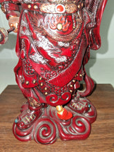 Load image into Gallery viewer, Guan Yu Guan Gong Kuan Kung God of Wealth &amp; War Resin Statue Figurine W Base 10"
