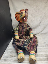 Load image into Gallery viewer, Rare Gusti Ngurah Semarajaya Hand Painted Carved Wooden Cloth Elephant Signed
