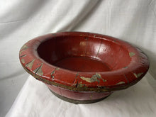 Load image into Gallery viewer, Antique Chinese 19th Century Lacquered Peach Wood Basin or Bowl 20.5”!!
