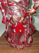 Load image into Gallery viewer, Guan Yu Guan Gong Kuan Kung God of Wealth &amp; War Resin Statue Figurine W Base 10"
