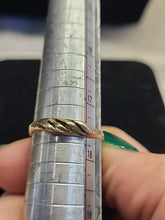 Load image into Gallery viewer, Antique English 1914 9K Gold Croissant Baguette Twist Ring- 1.2 Grams
