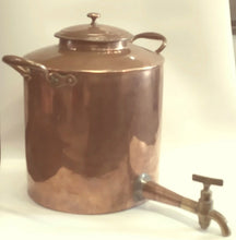 Load image into Gallery viewer, Antique Solid Copper watering dispenser with brass spigot c.1900s
