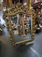 Load image into Gallery viewer, #165 Antique Large Gold Gilt Beveled Wood Mirror 67” X 48”
