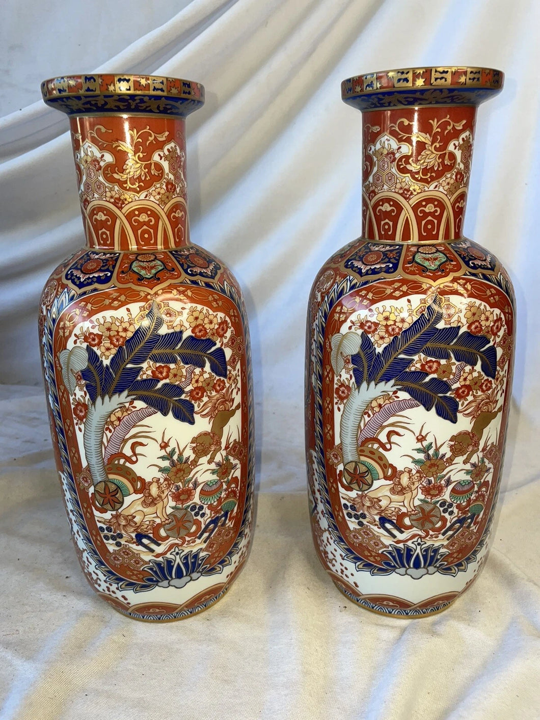 1960s Vintage Portuguese Porcelain Vases - a Pair “Vista Alegre”