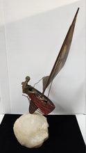 Load image into Gallery viewer, Curtis Jere Bronze &amp; Brass Sailboat Vintage C Jere 1960s Sculpture Artisan House
