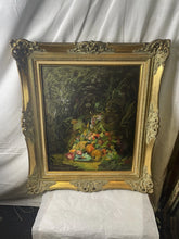 Load image into Gallery viewer, Original Vintage Still Life-FLORAL Fruit BOUQUET Painting. Framed 32“ X 28“
