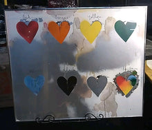 Load image into Gallery viewer, JIM DINE Original Vintage Signed “Eight Hearts” Pop Art Screen Print Lithograph
