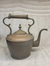 Load image into Gallery viewer, Antique Copper English Tea Kettle Pot Brass Knob Goose Neck (bra1019)
