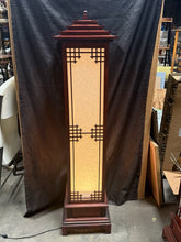 Load image into Gallery viewer, Beautiful TRADITIONAL KOREAN PAGODA WOOD FLOOR LAMP 60”
