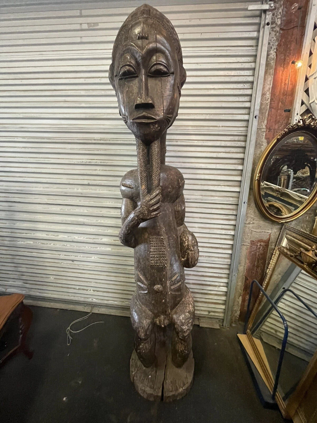 1930-1950 Large Male Baule Figure 