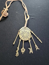 Load image into Gallery viewer, Antique OLD CHINESE BRASS METAL OPIUM CHATELAINE w/ 6 TOOLS
