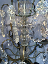 Load image into Gallery viewer, Late 18th/ Early 19th Century Brass and Crystal Candelabra Lamp
