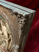 Load image into Gallery viewer, Large Vtg 3D High Relief Wall Plaque Rococo Courting Couple Ornate Frame 32x28
