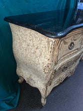 Load image into Gallery viewer, French style Bombay Dresser Commode faux marble top
