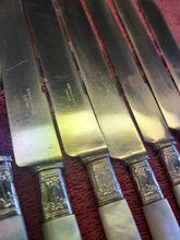 Load image into Gallery viewer, Benjamin Allen &amp; Co Pearl Handle French Hollow Knife &amp; Fork X6 Sterling Silver
