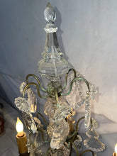 Load image into Gallery viewer, Late 18th/ Early 19th Century Brass and Crystal Candelabra Lamp
