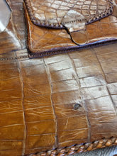 Load image into Gallery viewer, Vintage Alligator taxidermy Murse Purse Genuine Leather 1940’s Handbag Antique
