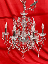 Load image into Gallery viewer, SAINT MOSSI 6-Light Hanging Crystal Raindrop Chandelier 24H 24D 24W New Open Box
