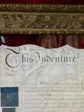 Load image into Gallery viewer, British Indentured Servant Contract 1785 with Wax Seals Shillings &amp; Tax Stamps
