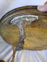 Load image into Gallery viewer, 15" Vtg Moroccan Brass Tray w/ Maranao Gador, Tea Caddy, Trinket box, Dowry set
