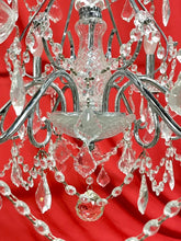 Load image into Gallery viewer, SAINT MOSSI 6-Light Hanging Crystal Raindrop Chandelier 24H 24D 24W New Open Box
