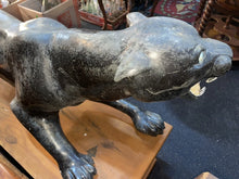 Load image into Gallery viewer, Large monumental Life Size Painted Bronze Black Panther Statue 66” !!
