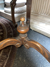 Load image into Gallery viewer, Antique venetian 19th century Carved Italian wood inlaid two-tier table!
