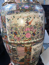 Load image into Gallery viewer, LARGE CHINESE DRAGON PORCELAIN GILT FLOOR VASE WITH STAND!
