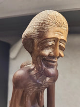 Load image into Gallery viewer, Rare hand carved statue old women from the village of Mass Bali indonisia
