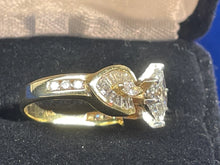 Load image into Gallery viewer, Ladies 14kt yellow gold Marquise cut diamond ring. total diamond weight 1.69 ct
