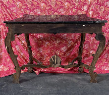Load image into Gallery viewer, Antique Rococo Style Carved Giltwood 52” Console Table w/ Removable Marble Top
