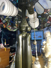 Load image into Gallery viewer, Unique Beautiful ￼Pair Of Vintage Tiffany Style Stained Glass Table Lamps
