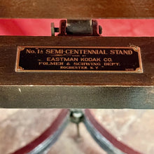 Load image into Gallery viewer, Antique 1920’s No.1A SEMI-CENTENNIAL Eastman Kodak Co. Wooden Camera Stand
