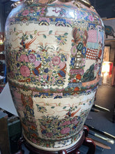 Load image into Gallery viewer, LARGE CHINESE DRAGON PORCELAIN GILT FLOOR VASE WITH STAND!
