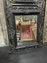 Load image into Gallery viewer, Extra Large Ornate Black Rectangular Beveled Mirror 57 1/2“ X 47 1/2“
