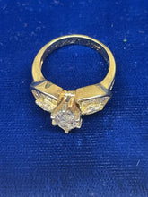 Load image into Gallery viewer, Ladies 14kt yellow gold Marquise cut diamond ring. total diamond weight 1.69 ct
