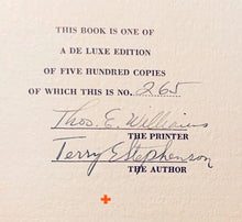 Load image into Gallery viewer, CAMINOS VIEJOS : Terry Stephenson, 1930 1st Ed. DeLuxe, SIGNED, NUMBERED 265/500

