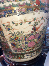 Load image into Gallery viewer, LARGE CHINESE DRAGON PORCELAIN GILT FLOOR VASE WITH STAND!
