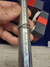 Load image into Gallery viewer, Sterling Silver 925 Cris Cross Ring with 35 Diamonds
