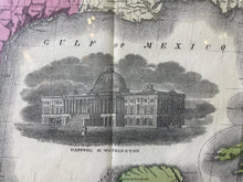 Load image into Gallery viewer, 1851 Framed Case Tiffany and Company Map of the United States 1st Edition!!
