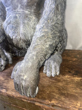 Load image into Gallery viewer, Large Vintage Silverback Gorilla Metal Sculpture Figurine‏ Statue 21” T !!Large Vintage Silverback Gorilla Metal Sculpture Figurine‏ Statue 21” T !!
