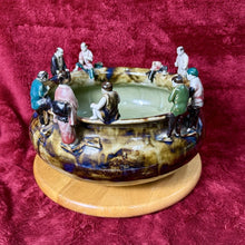Load image into Gallery viewer, Antique Large 15” Long 8.5” High Japanese Sumida Gawa Porcelain Pottery Bowl
