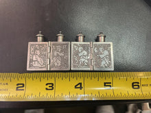 Load image into Gallery viewer, antique Qing Dynasty hallmarked sterling silver, 4 section, traveling hinged or folding snuff and opium box set from China
