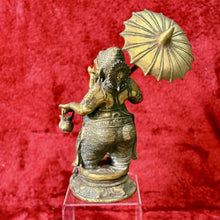 Load image into Gallery viewer, Mappilai Ganesha - Statue of Lord Ganesh with his umbrella, Bronze Sculpture
