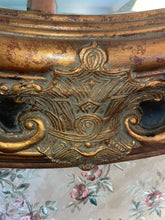 Load image into Gallery viewer, Large Ornate, Gold &amp; Black Oval Mirror
