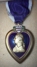 Load image into Gallery viewer, Original WW2 US Purple Heart Medal &amp; Lapel Pin Badge w/ Coffin Case
