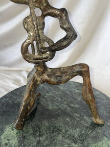Ossip Zadkine 1890-1967 original Bronze Sculpture “The Guitarist”, 1950-1960!!